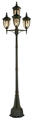 John Timberland Bellagio Vintage Outdoor Post Light Fixture 4-Light Veranda Bronze Brown