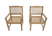 Pebble Lane Living | Santorini 7pc Premium Teak Dining Set | Teak | Brown | 1 Table - 6 Chairs