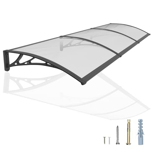 48x120in Window Door Awning One-Piece Seamless Overhang UV/Rainproof Canopy