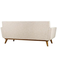 Allora Tufted Upholstered Loveseat, 78" W x 33" D x 32.5" H, Polyester Blend Fabric, Beige Finish, Cherry Rubber Wood Legs, Comfortable Cushion, Stylish Seating for Living Room or Lounge