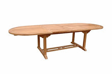 Anderson Teak Bahama Oval Extension Table with Double Extension, 117-Inch