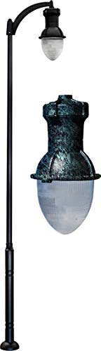 DABMAR LIGHTING GM9270-VG Drop Light Post Light Fixture 70 Watt High Pressure Sodium/Mogul Base 120 Volts, Verde Green