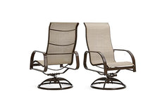 Winston Seagrove II Ultra High Back Patio Swivel Rocker Dining Chairs Set of 2 Sunbrella Pueblo Dune Fabric