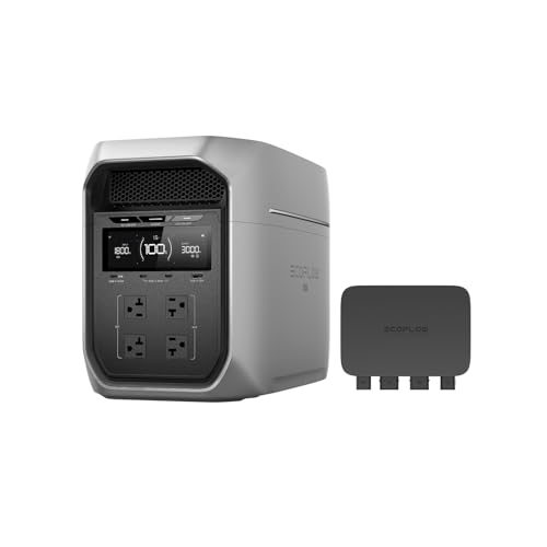 EF ECOFLOW DELTA 3 MAX Plus with 800W Alternator Charger, 3000W Max Output