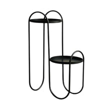 Simple Plant Stand Indoor Outdoor Flower Rack 2 Tier Metal Plant Shelf For Plants Multiple Flowerpot Holder Potted Rustproof Iron Flower Stand Practical Plant Display Rack For Corner Living Roo