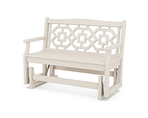 Martha Stewart by POLYWOOD® Chinoiserie 48" Glider in Sand