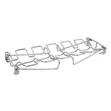 OEKFVCHVZ 14 Slots Stainless Steel Metal Roaster Stand for Smoker Grill Oven, Dishwasher Safe, BBQ, Picnic