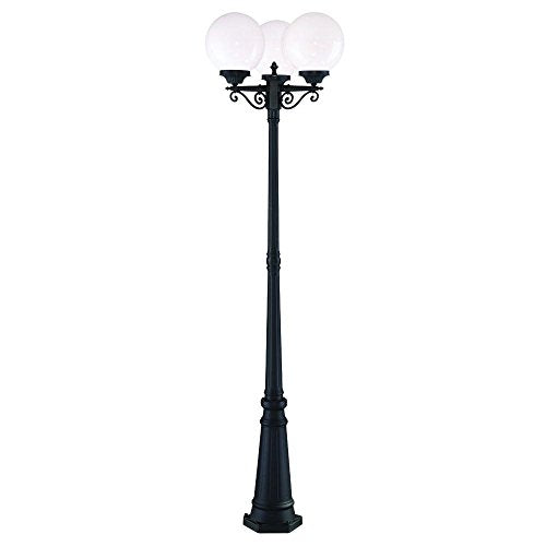 Acclaim 5269BK/WH Havana Collection 3-Head Post Combination 3-Light Outdoor Post Light, Matte Black