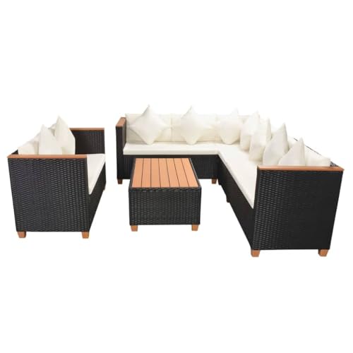 AMBERARD Patio Furniture Set Set of 5 Black Furniture Set