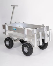 Alumacart Kahuna JR Aluminum Fishing Wagon with Rod Holder Silver