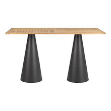 Norwood Commercial Furniture Contemporary Rectangular Outdoor Teak Table - 40" H Durable Café & Patio Table for Schools, Offices, or Home