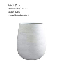 Outdoor Indoor Garden Plant Pots Ceramic Flower Pot Plant Container, White Line Decorative Flower Pot With Drainage Hole, Round Modern Flower Pot Succulent Plant Pot For Plants, Flowers Planting Pot(C