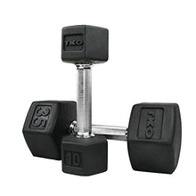 TKO Rubber Hex DB Set 5-50 lb Tri-Grip