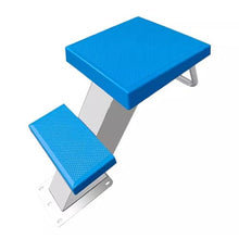 TT-YEL Secondary Swimming Pool Diving Platform, Inclined Diving Board, 304 Stainless Steel Diving Board, Non-Slip Competition Training Diving Platform, Blue