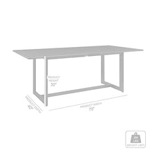 ARMEN LIVING LCCCDISQBL Cayman Outdoor Patio Dining Table in Aluminum, Black