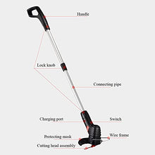 Electric Lawn Mower USB Rechargeable Wireless Portable Electric Lawn Mower Retractable Durable Weeding Hand Tool Suitable for Outdoor Garden
