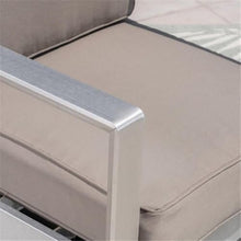 Afuera Living 2 Piece Outdoor Aluminum Loveseat Set Silver