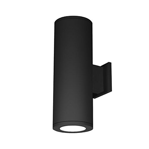 WAC Lighting DS-WD06-S27S-BK Tube Architectural 6" LED Up & Down Wall Light Straight Spot Beam 2700K, Black