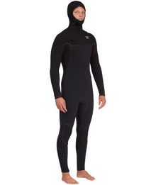 Billabong Mens 5/4mm Furnace Hooded Chest Zip Fullsuit Black 231 X-Large