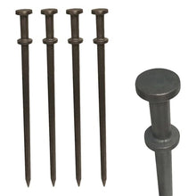 Moose Supply Double Head Heavy Duty Steel Tent Stakes 3/4 x 36 Inch 100-Pack