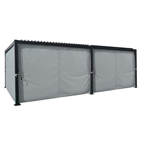 Kozyard 12' x 24' Pergola Privacy Curtain Sidewall with Hooks