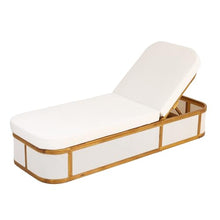 Merax Acacia Wood Chaise Lounge Set of 2, Outdoor Recliner Chair with 3-Position Adjustable Backrest, Water-Resistant Curved 2-Fold Cushion for Patio Poolside