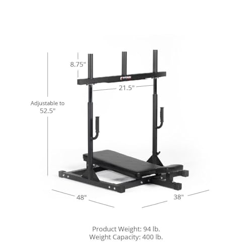 Titan Fitness Vertical Leg Press Machine 400 LB Capacity Diamond Footplate Olympic Plate Compatible