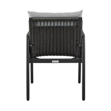 Armen Living Cayman 19" Aluminum Outdoor Dining Chair in Gray (Set of 2)