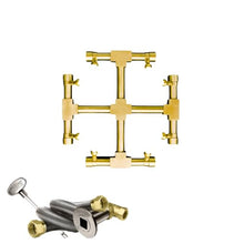 11" Inch Brass Jet Burner for Round & Square Fireplace - Natural Gas or Propane Fire Pit - Premium Outdoor Fire Pit Burner