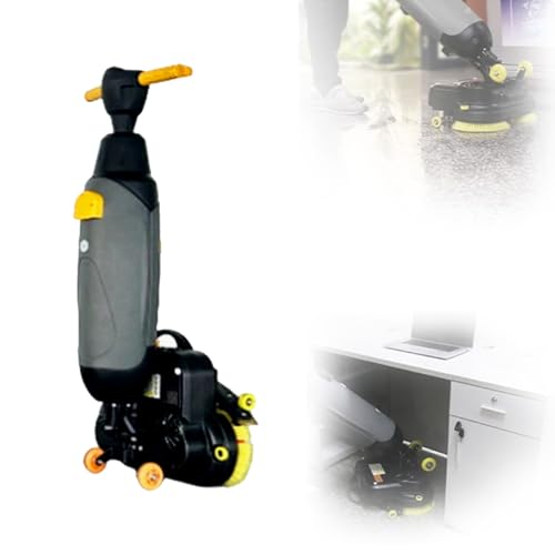 zhenmaster Advanced Cordless Floor Washer Dual-Brush Deep Cleaning Technology with Adjustable Pressure Control for Grout, Epoxy Floors and Industrial Workshop Applications(Gray)