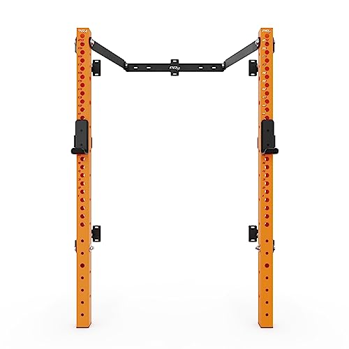 PRx Performance Profile PRO 73" Folding Squat Rack Wall Mounted Home Gym System Black
