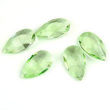 38mm/50mm/63mm/76mm/89mm Green Tear Drop Glass Crystal Prism DIY Pendant Chandelier Jewelry Suncatcher Spacer Faceted,63mm 60pcs