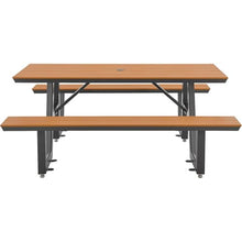 Global Industrial Urban 6'L Rectangular Picnic Table, Plastic Laminate Top