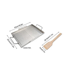 ELUKHT Stainless Steel Grill Non-Stick Baking Tray Barbecue Plate Outdoor Picnic Cooking Tool Barbecue Equipment