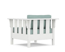 Martha Stewart by POLYWOOD® Acadia 4-Piece Deep Seating Set with Loveseat in White/Glacier Spa