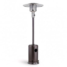 Brown Steel Propane Patio Heater 47,000 BTU – Portable Outdoor Gas Heater with Round Reflector & Stainless Steel Burner for Backyard, Restaurant, Bar, Deck, Poolside, Garden, Outdoor Events