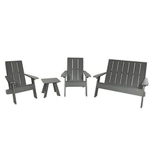 Highwood Italica Modern Adirondack 4pc Set, Coastal Teak