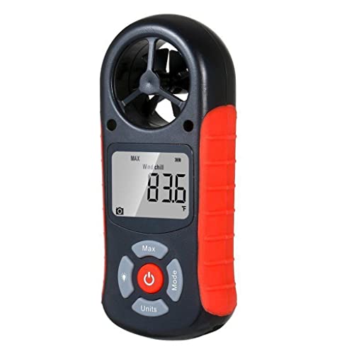Digital Anemometer Wind Speed Chill Temperature Humidity Heat Index Dew Point Barometric Meter