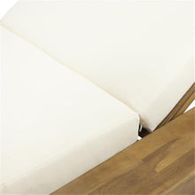 Afuera Living Outdoor Acacia Wood Chaise Lounge Set of 2 Cream