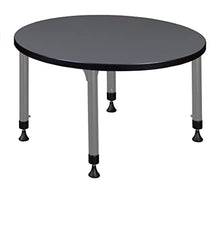 Romig Kee 30" Round Height Adjustable Classroom Activity Table Grey