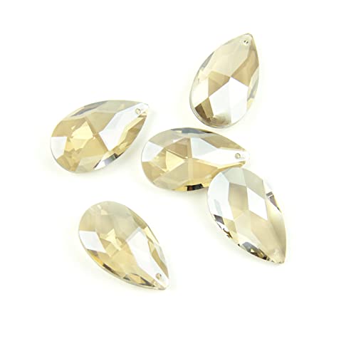 38mm/50mm/63mm/76mm/89mm Cognac Tear Drop Glass Crystal Prism DIY Pendant Chandelier Jewelry Suncatcher Spacer Faceted,50mm 100pcs
