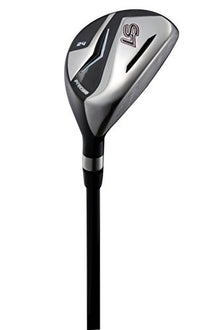 PRECISE Men's Golf Club Set Titanium Driver, Fairway Woods, Hybrid, Irons, Putter, Stand Bag, 4 H/C's Red