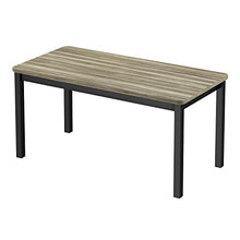 Correll Library Table New England Driftwood Finish Black