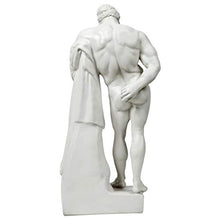 Design Toscano Farnese Hercules Greek Hero, Man of Strength Indoor/Outdoor Garden Statue, 30 inches tall, Cast Stone Resin, Antique Stone Finish