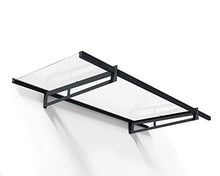 Palram - Canopia Bremen 2050 7' x 3' Door/Window Awning, Gray/Clear