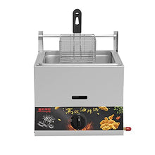 Gas Fryer, Large Capacity Stainless Steel Fryer for Home and Commercial, Adjustable Firepower,with Baskets and Lids, for Chips Donuts Fish,Single Cylinder + Fried Blue,Single cylinder + fried bl