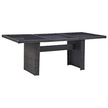 AMBERARD Outdoor Dining Set Black and Dark Grey Furniture Set