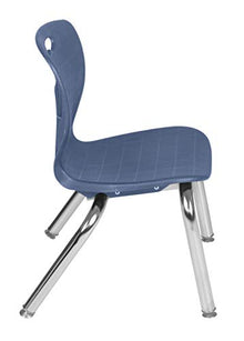 Regency Kee Adjustable Mobile Classroom Table Set with 12" Andy Chairs, Mahogany/Navy