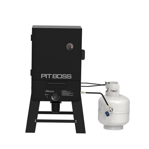 Pit Boss 3-Series Propane Gas Vertical Smoker with HVR Controller and Wood Chip Tray, 983-Sq. In. 4-Rack Cooking Space, 100°F to 300°F Temperature Range, Black