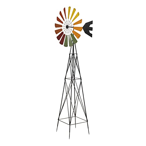 Gerson International 91.73 in Metal Garden Windmill
